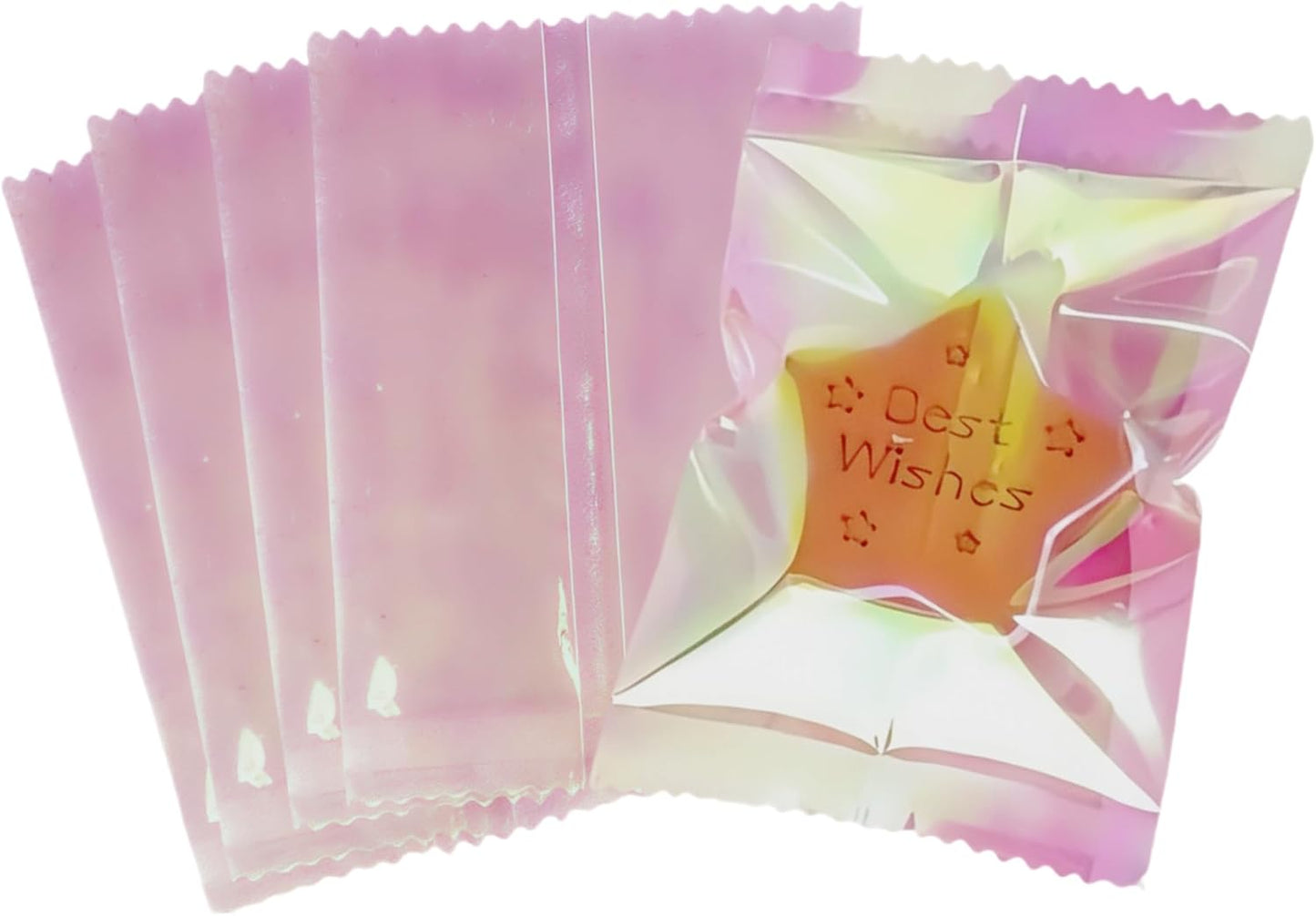 100 Bolsas Celofán Holográficas para Galletas