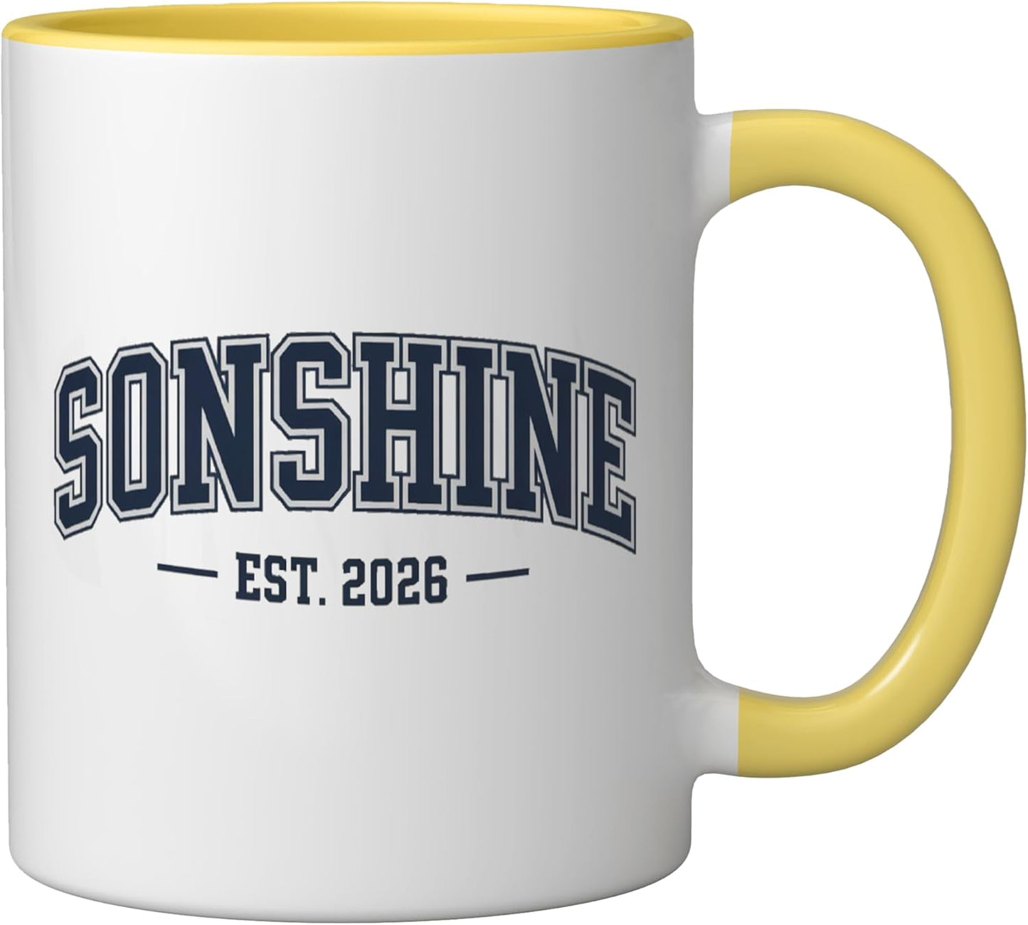 Taza cerámica Sunshine amarillo/blanco