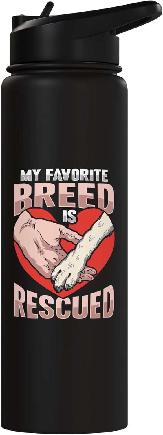 Botella de agua acero inoxidable aislada para rescatista de perros