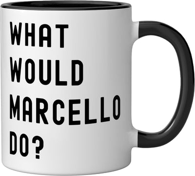 Taza cerámica What Would Marcello Do Negro/Blanco