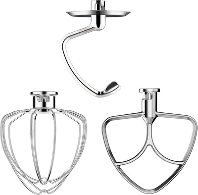 Accesorios batidora acero inox 4.5-5qt con alambre y gancho masa