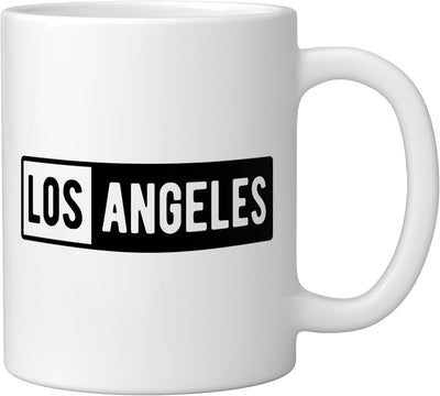 Taza cerámica diseño California Los Angeles blanco