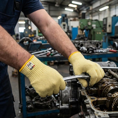 Guantes seguridad industrial aramida resistente corte y calor