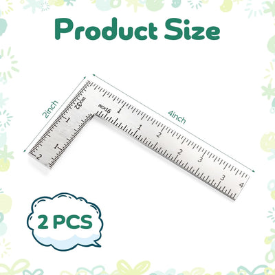 Regla en L acero inox 2x4pulg herramienta medir