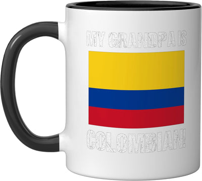 Taza cerámica bandera Colombia negro/blanco