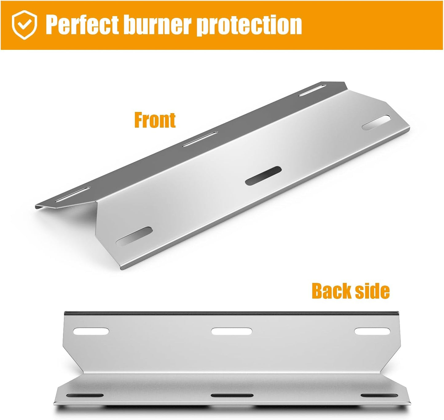 Protector placa calor acero inox 17 3/4 pulg repuesto Jenn Air
