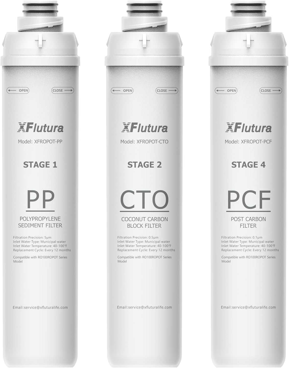 Set 3 Cartuchos Filtro Agua Serie RO100ROPOT