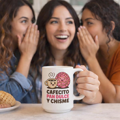 Taza de café con diseño pan dulce concha 15 oz divertido regalo para tía o mamá