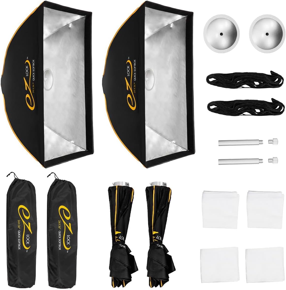 Kit Softbox 24x36 Tira Rápida Rectangular con Difusores