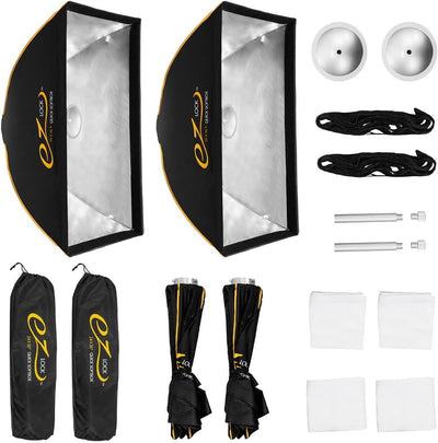 Kit Softbox 24x36 Tira Rápida Rectangular con Difusores