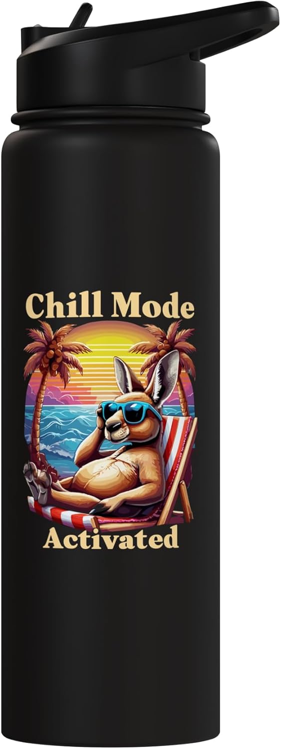 Botella térmica acero inox con diseño canguro