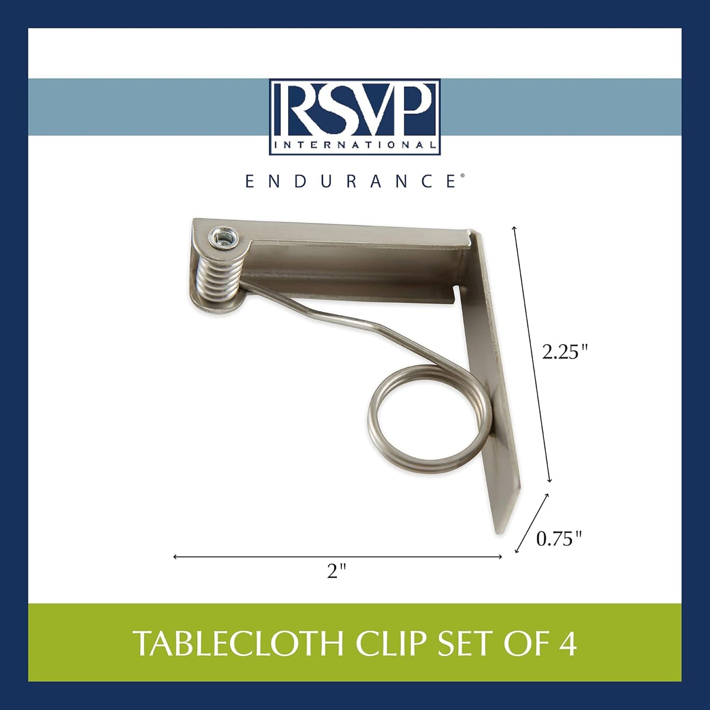 Clips mantel acero inox 2x2.25