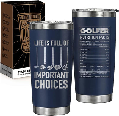 Vaso regalo de golf para hombres y papá 20 oz