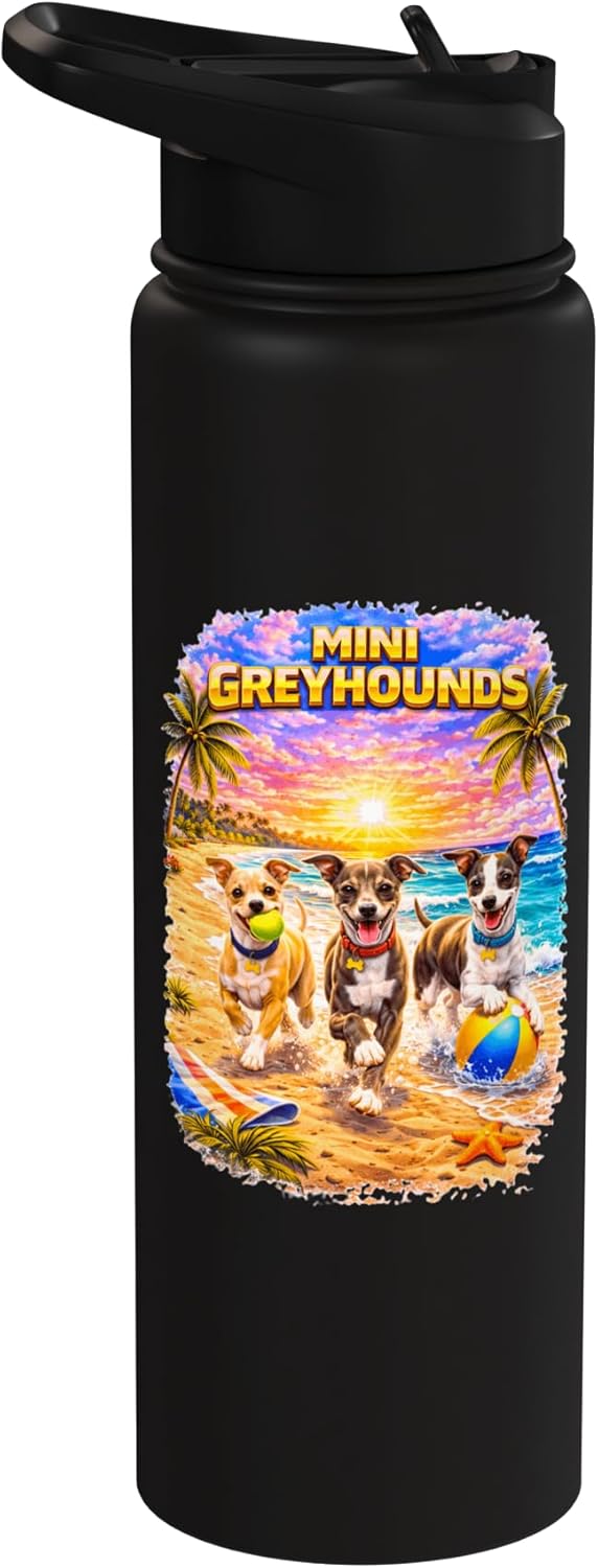 Botella térmica acero inox con dibujo perro playa