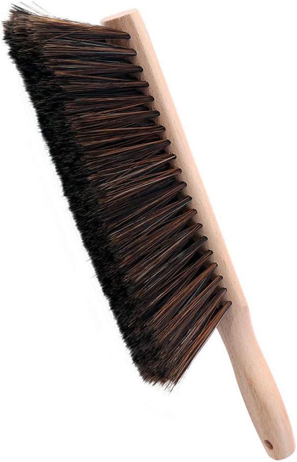 Cepillo mano cerdas suaves mango madera 14pulg antiarañazos