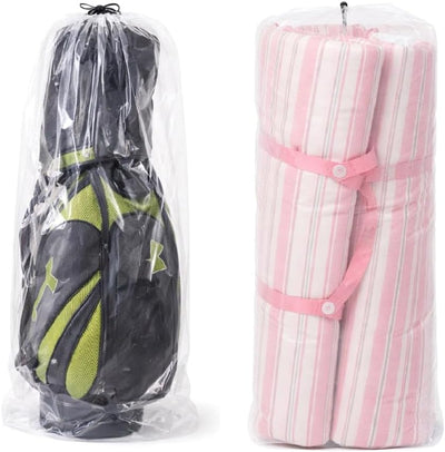 4 bolsas plástico con cordón para maletas XL