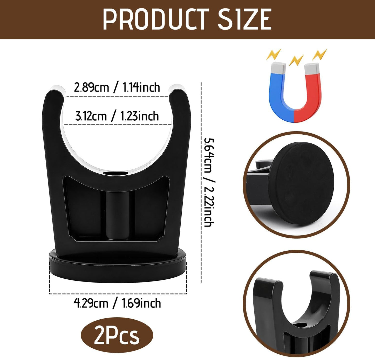 Pack 2 Soportes Magnéticos para Portafiltros Café