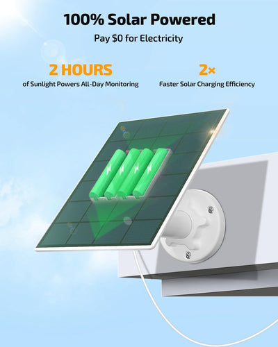 Cámara PTZ inalámbrica solar 4MP cobertura 360° para hogar