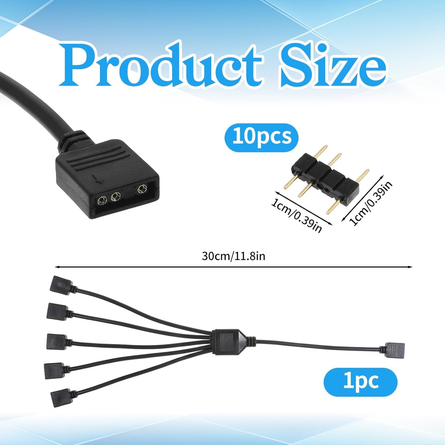 Cable divisor ARGB 1 a 5 para luces RGB de PC