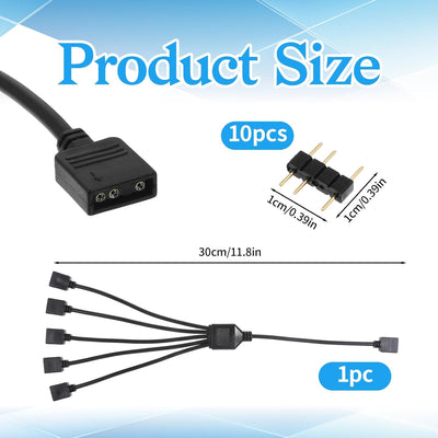 Cable divisor ARGB 1 a 5 para luces RGB de PC