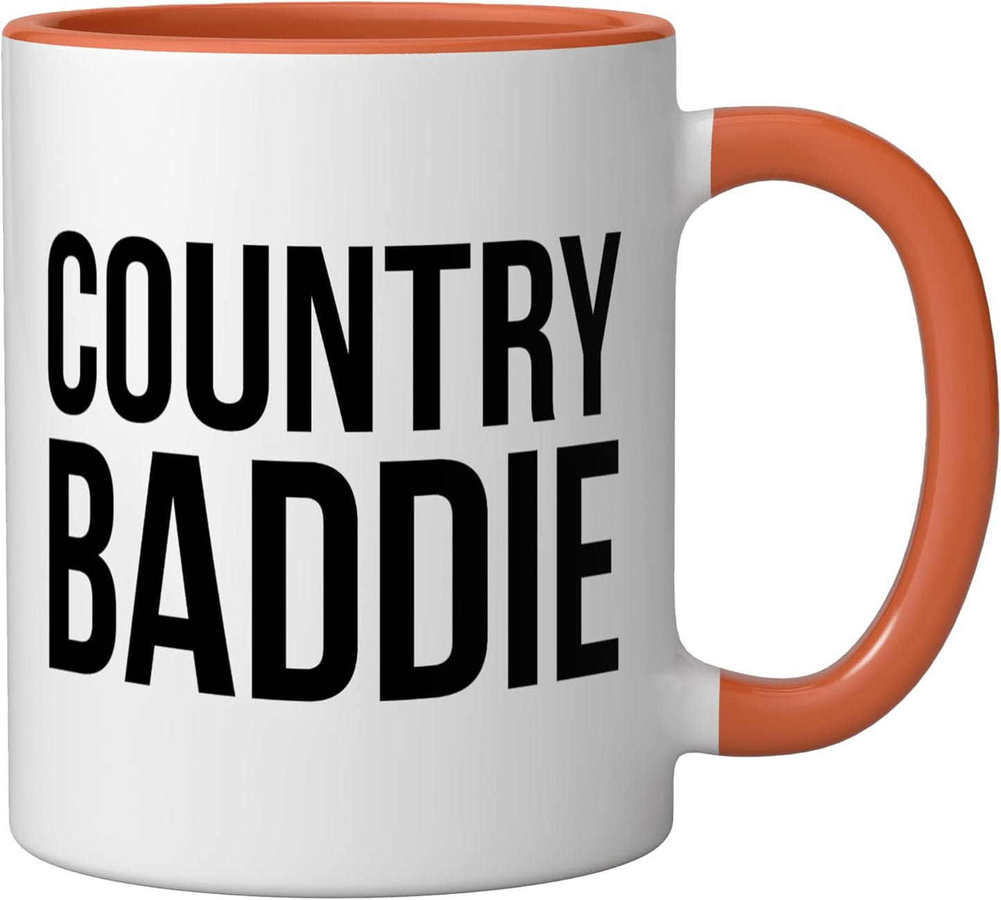 Taza Cerámica Country Baddie Oeste Naranja/Blanco