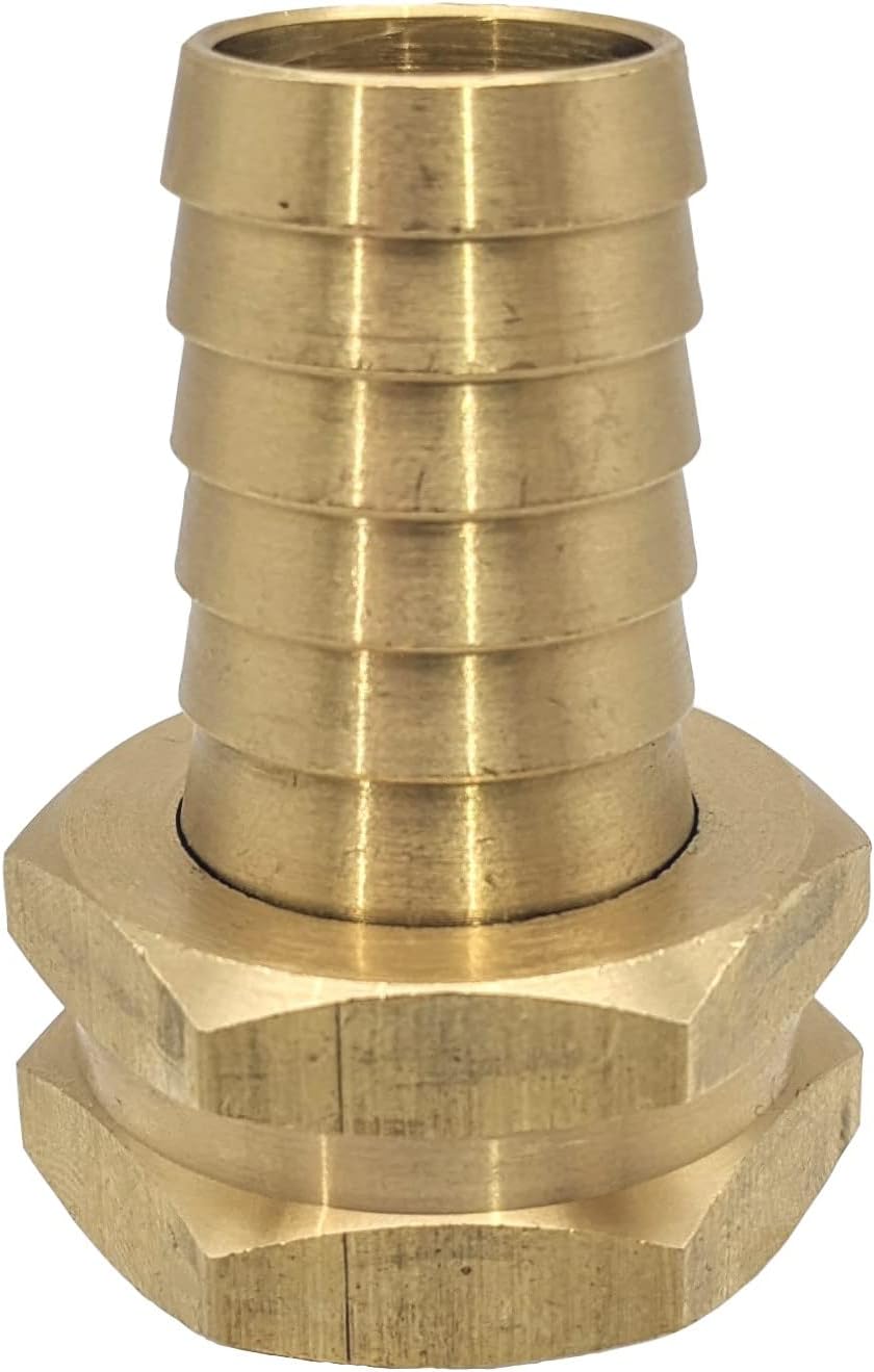 Adaptador manguera jardín latón 3/4pulg conector GHT resistente