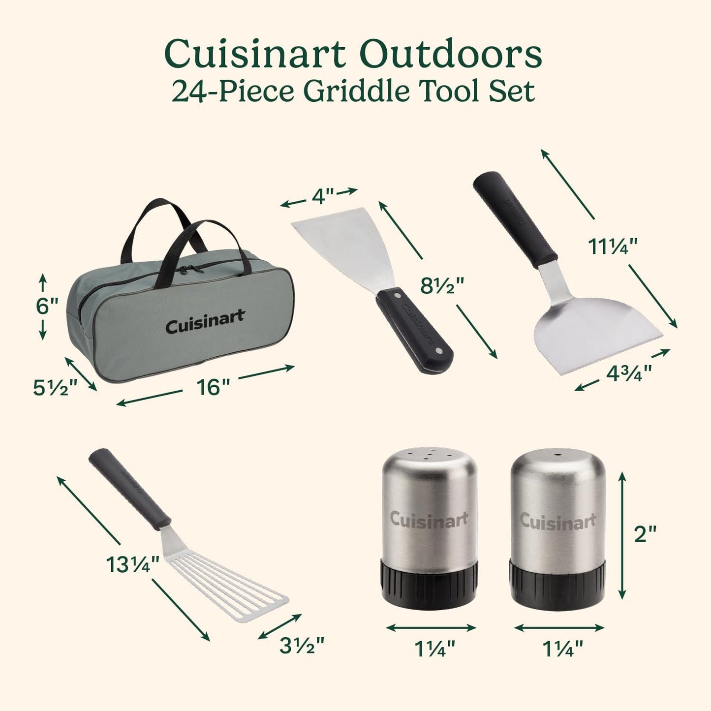 Set 24 Pzas Herramientas Parrilla Acero Inox con Bolsa