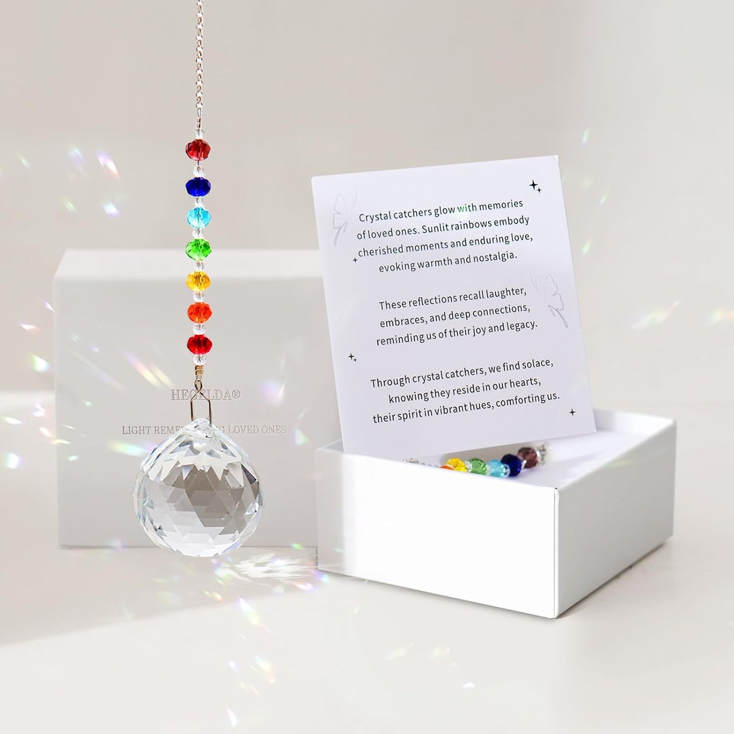 Atrapasueños cristal arcoíris regalo condolencia