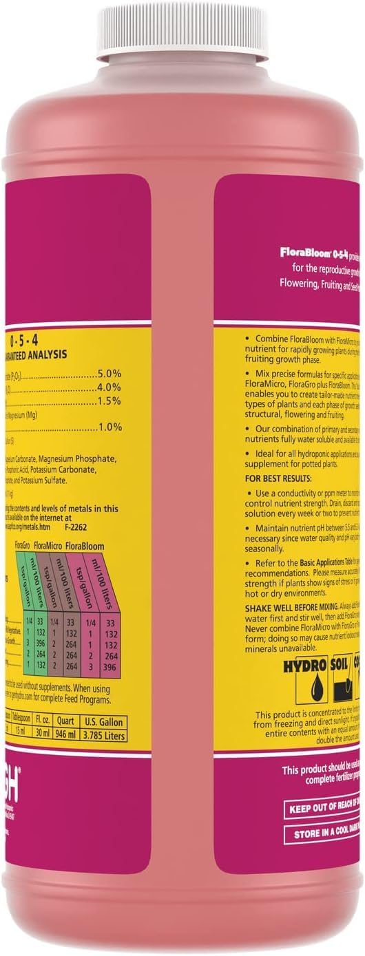 Alimento vegetal 0-5-4 FloraSeries 1qt