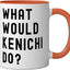 Taza de cerámica What Would Kenichi Do? Naranja/Blanco