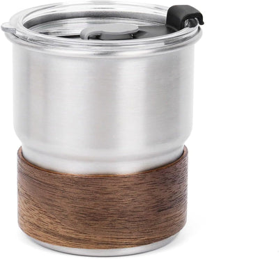Taza acero inox 10oz con tapa para agua té y bebidas frías plata