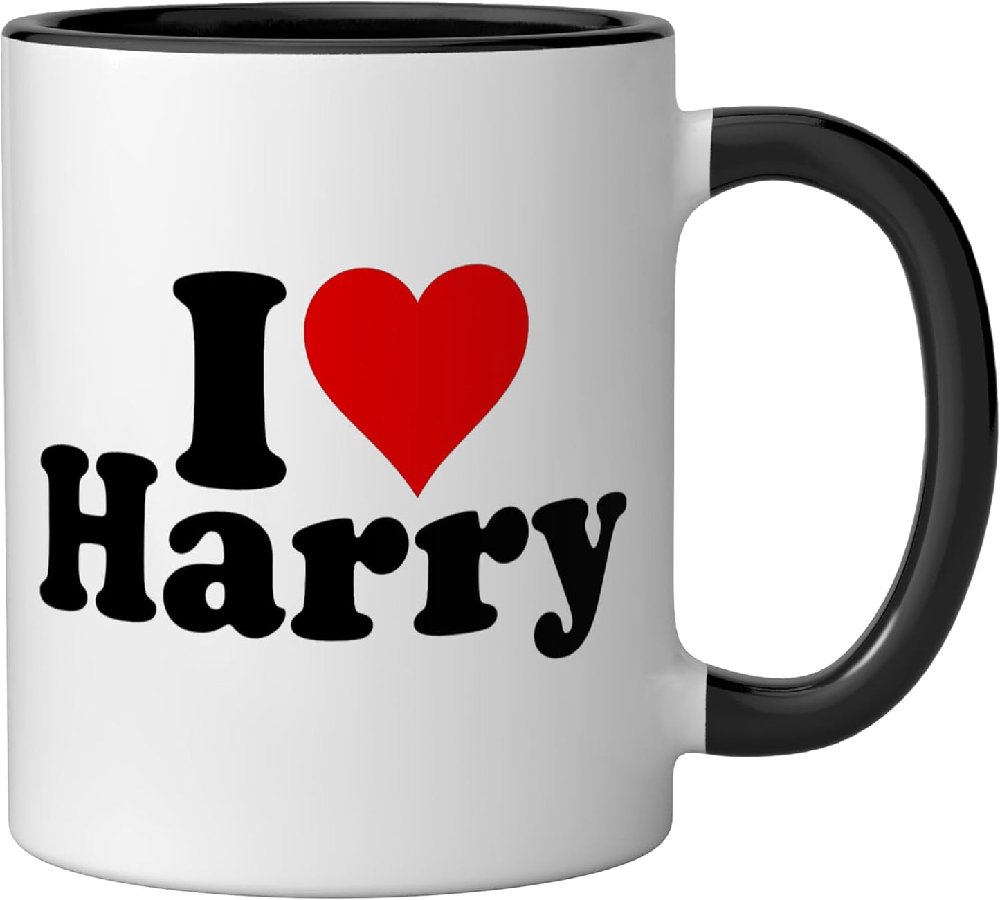 Taza Cerámica Corazón Negro/Blanco