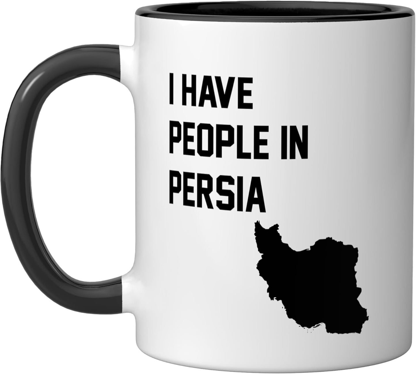 Taza Cerámica Persa Negro/Blanco