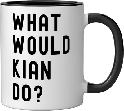 Taza cerámica What Would Kian Do? Negro/Blanco