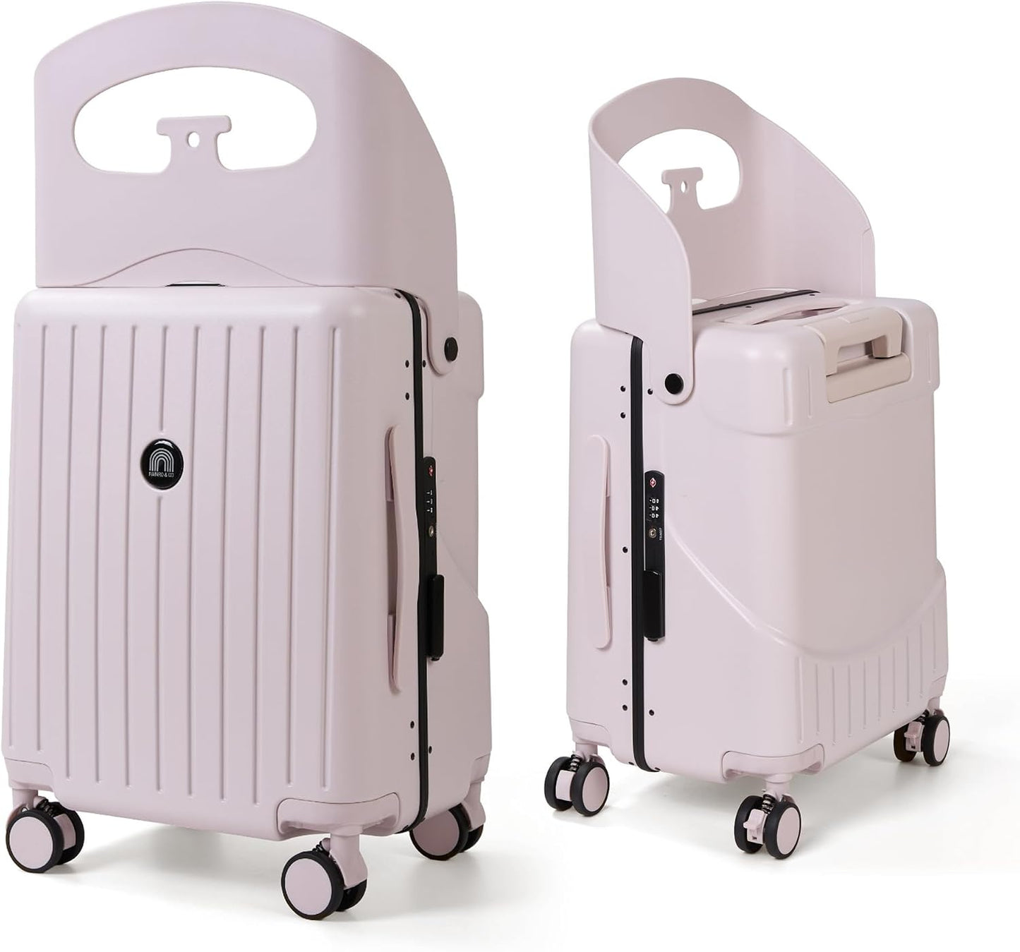 Equipaje mano 20pulg beige con asiento ruedas TSA