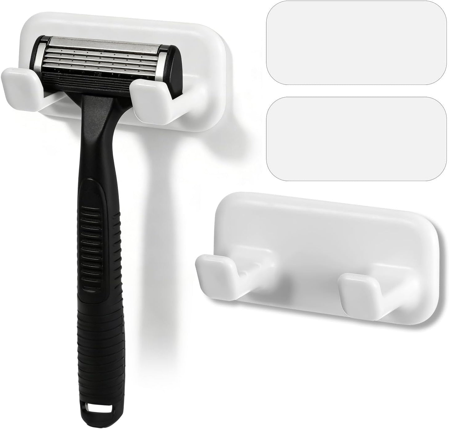 2 Soportes Autoadhesivos Ducha Impermeables Reutilizables
