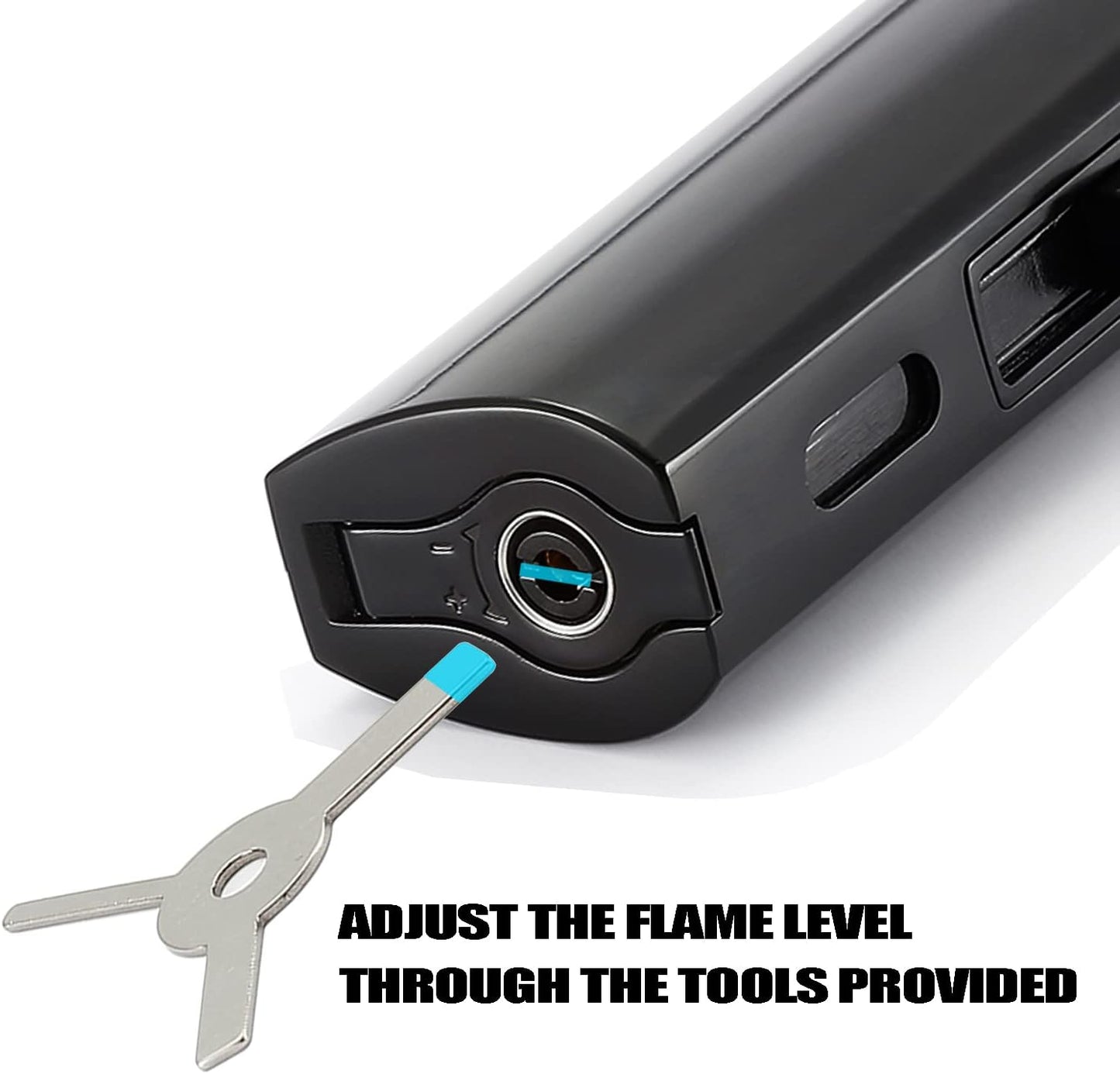 Encendedor antorcha triple llama butano ajustable negro