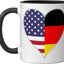 Taza cerámica bandera alemana con corazón