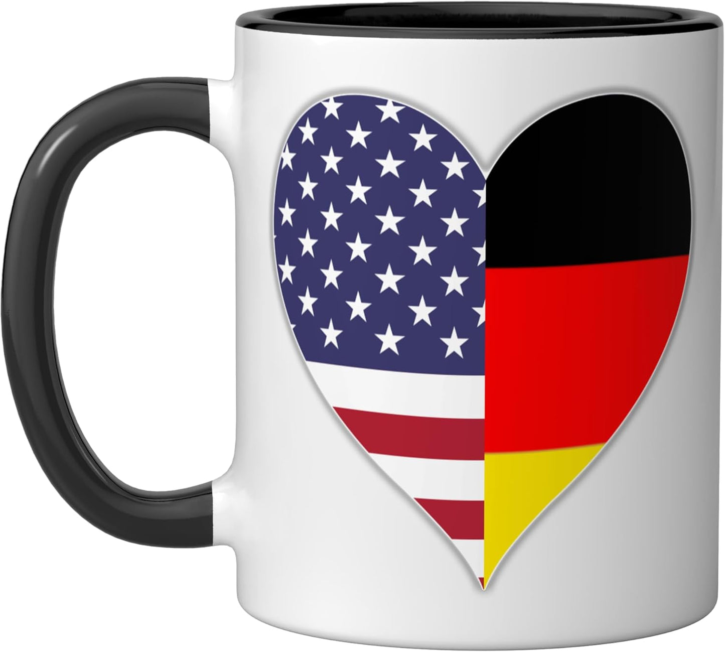 Taza cerámica bandera alemana con corazón