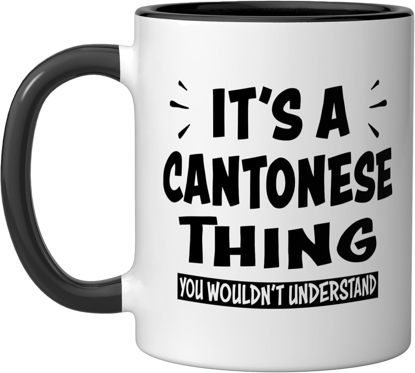 Taza cerámica Hong Kong Lovers en negro/blanco