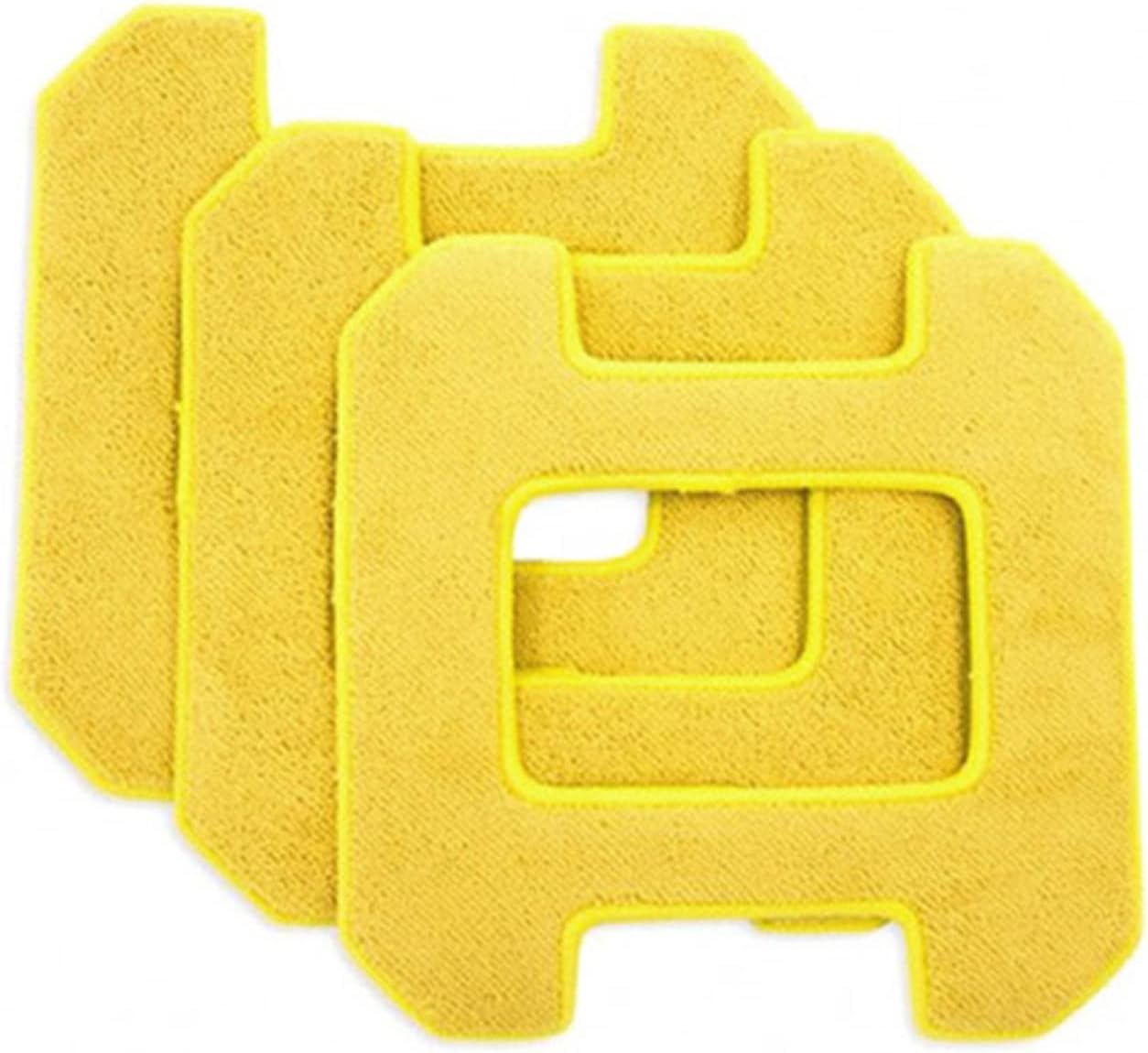 Paños limpieza húmeda microfibra juego 3 amarillo