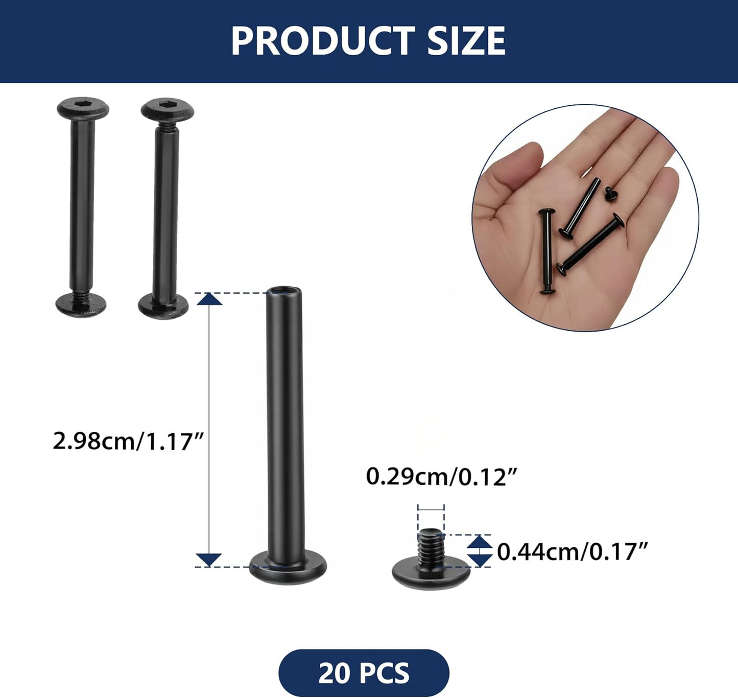 Set 20 Tornillos M3x30mm para Carpintería y Artesanías
