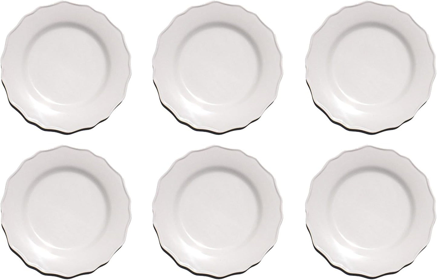 Set 6 Platos Melamina Crema 10.5pulg