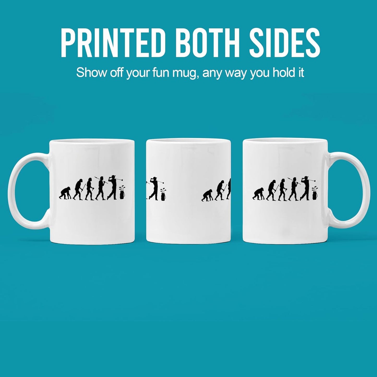 Vaso de cerámica Regalos de golf Evolution para papá mamá abuelo abuela