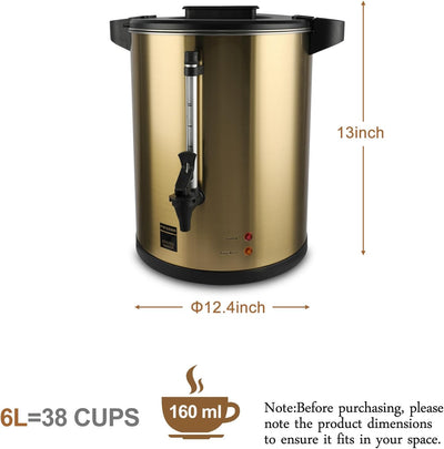 Cafetera 6L 38 Tazas con Tanque Doble Fritadora 20L 3500W