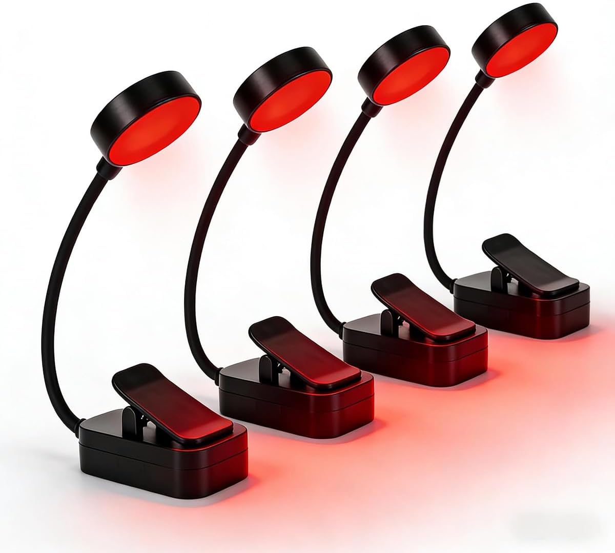 Pack 4 Luces Rojas Lectura 3 Modos Sin Luz Azul