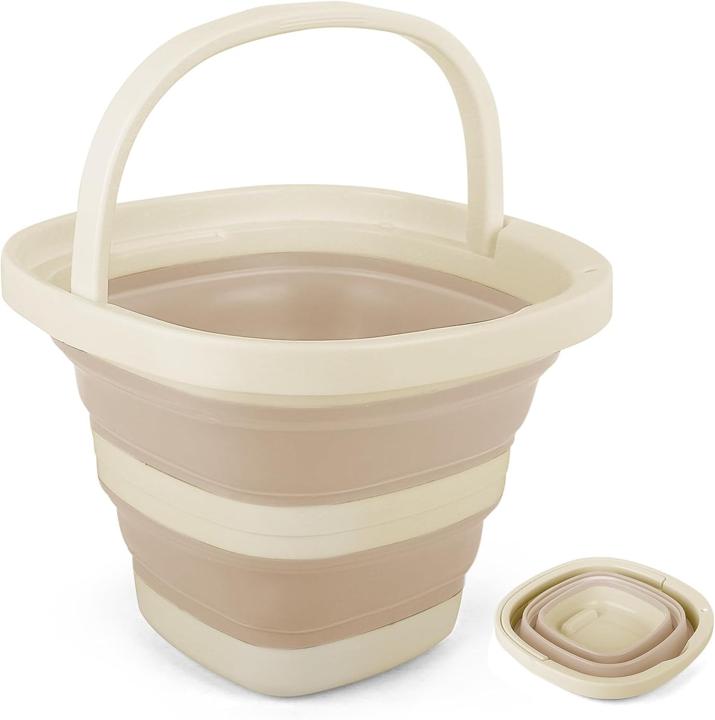 Cubo plegable 5L con asa para perros, autos y jardinería