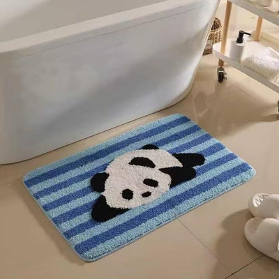 Tapete baño panda felpa suave antideslizante 15.8x23.6