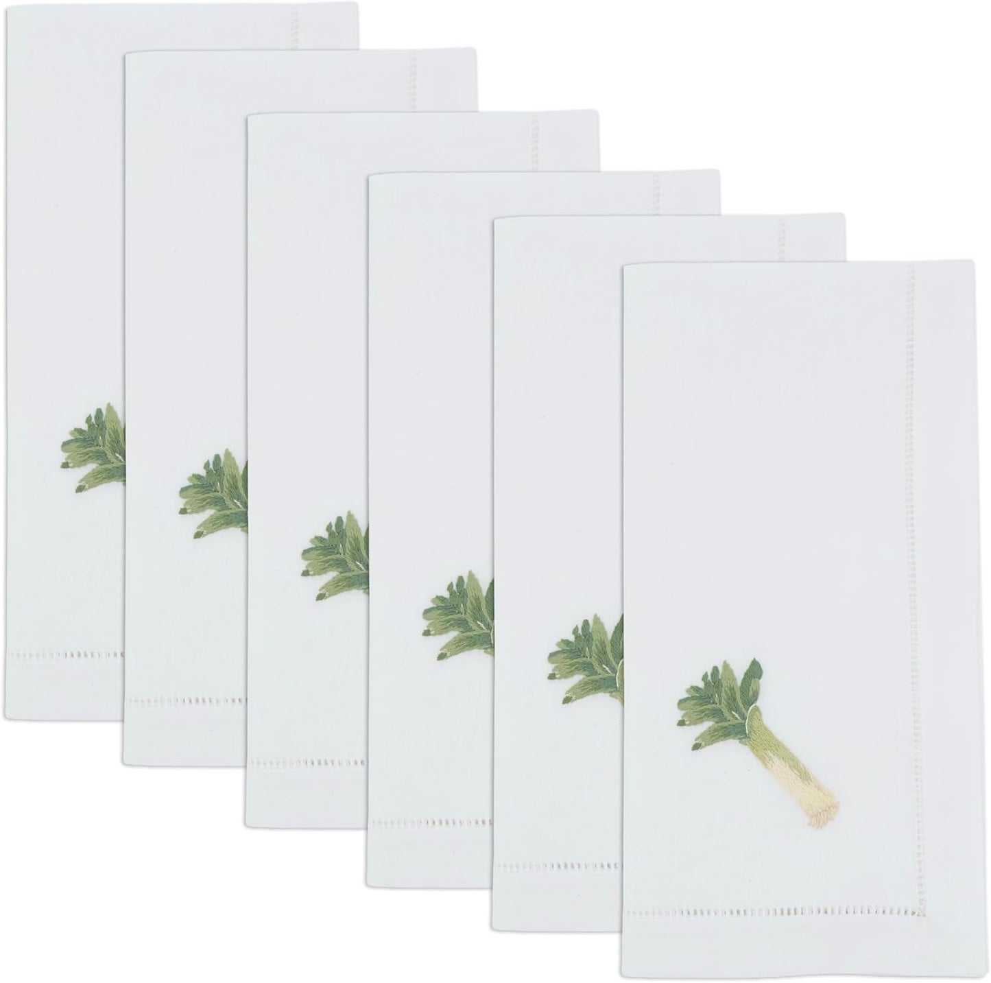 Set 6 Servilletas Algodón Bordado 20x20pulg