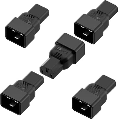 5 Pzas Adaptador C20 a C13 15A 125V ETL Verificado